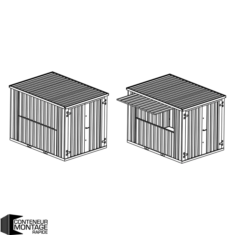 Conteneur bar démontable 4×2 XL RAL 9005