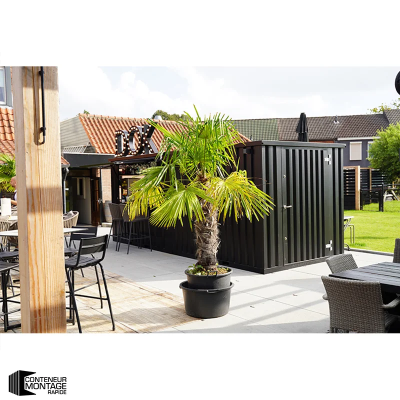 Conteneur bar démontable 6×2 XL RAL 9005 & RAL 7016