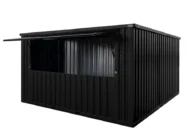 Conteneur Bar Démontable 4×4 mètres XL Noir RAL 9005