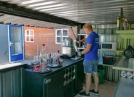 Conteneur Bar Démontable 4×4 mètres XL Noir RAL 9005