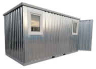 Conteneur avec fenêtres 3 x 2 mètres – avec double porte (petit côté)